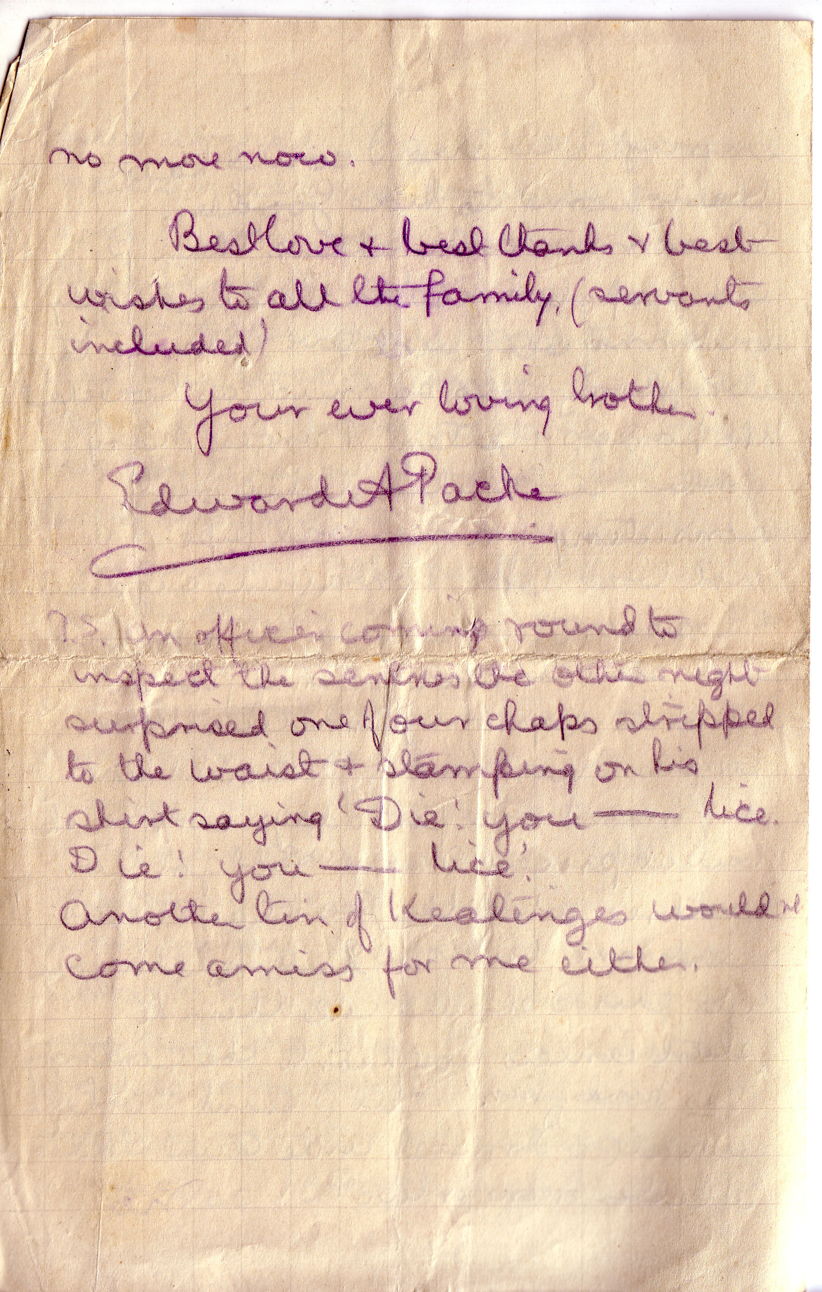 back of second sheet