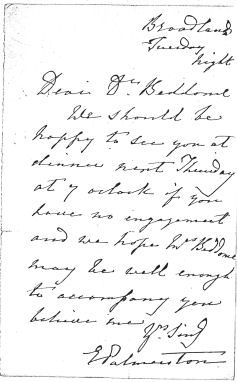 Letter from Lord Palmerstone to Dr. Beddome