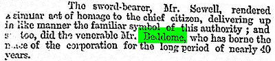 Samuel Beddome - Sarjeant of arms