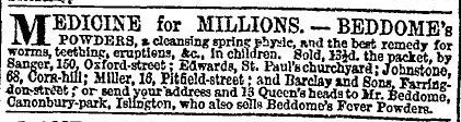 advery for Beddome's powders