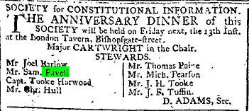 News clippings about Samuel Favell