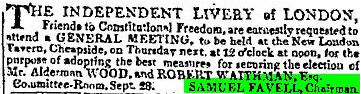News clippings about Samuel Favell