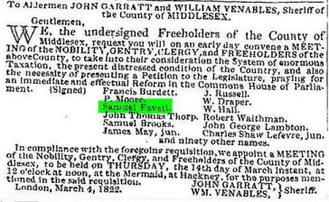 News clippings about Samuel Favell