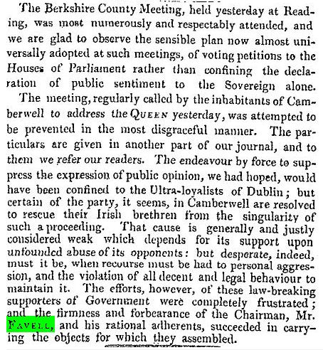 News clippings about Samuel Favell