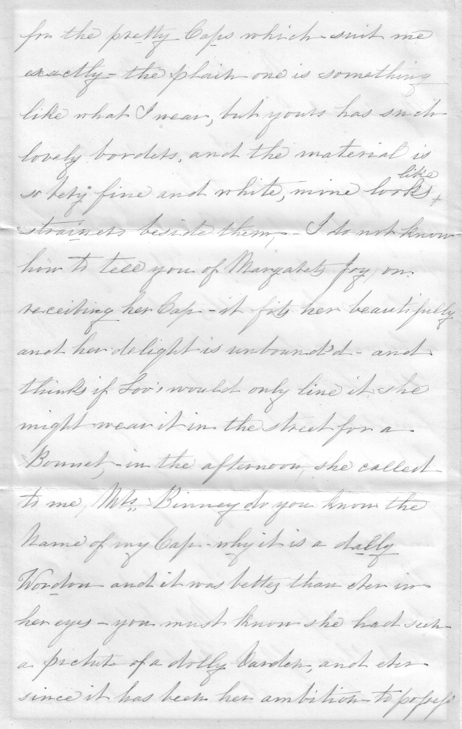 First letter from Emily Binney - page 2