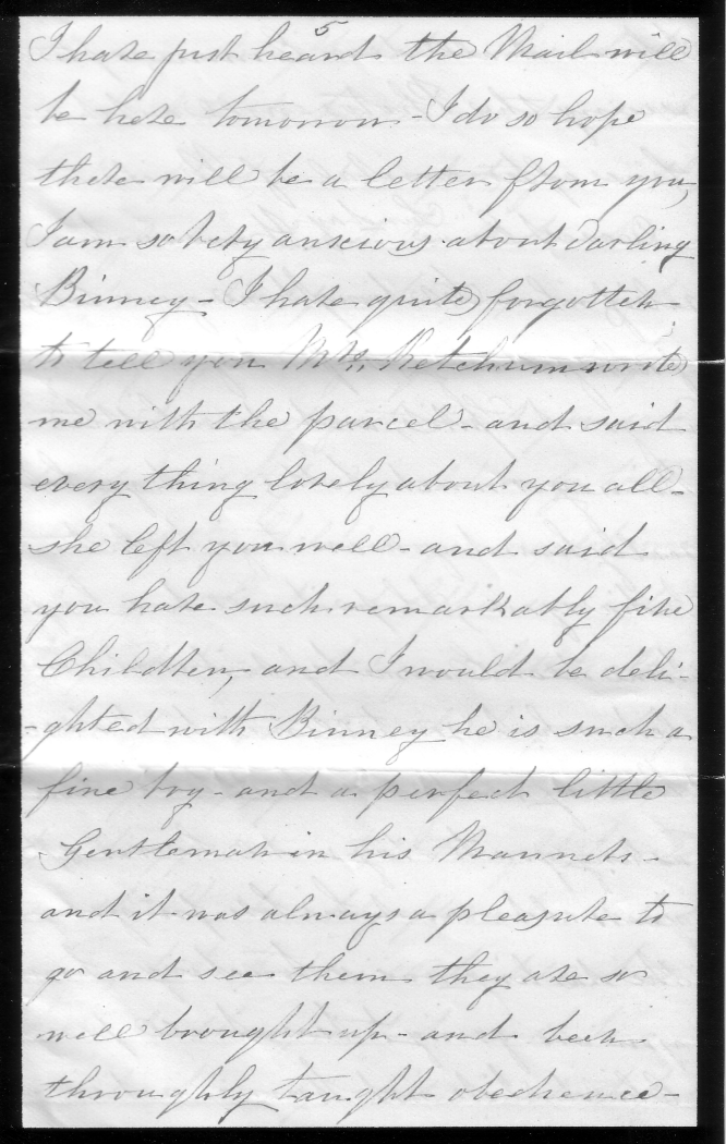 First letter from Emily Binney - page 5