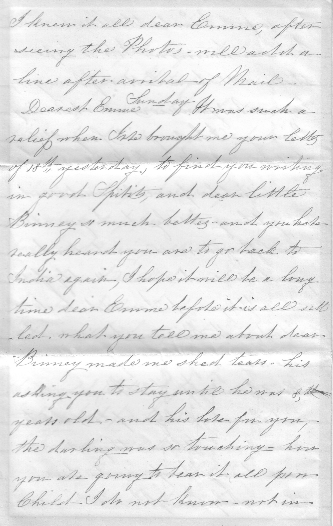 First letter from Emily Binney - page 6