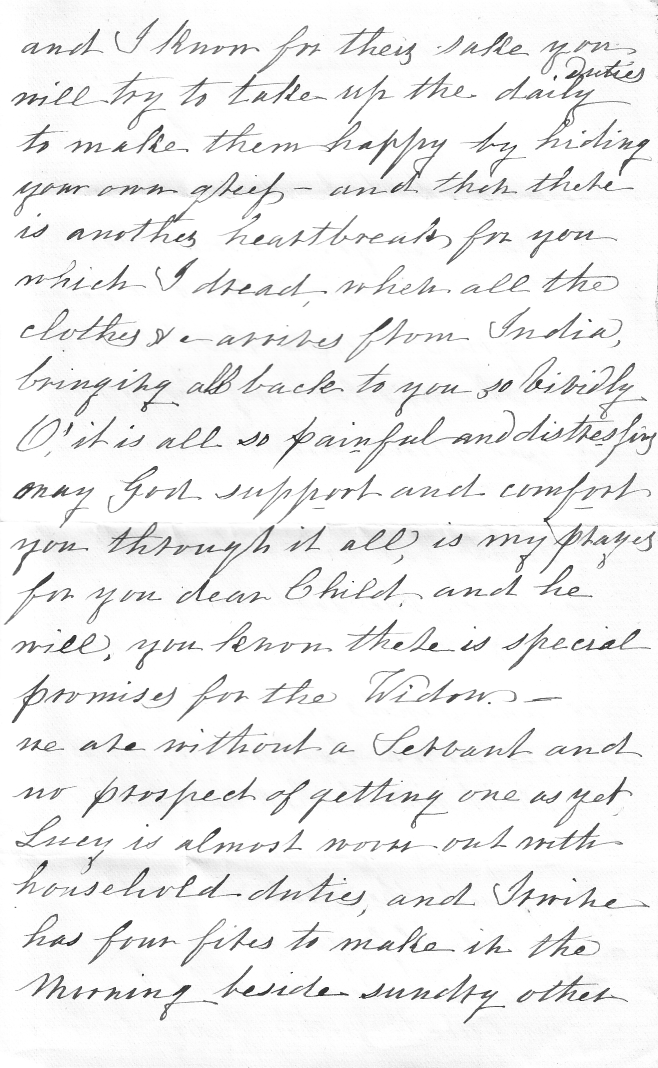 Second letter from Emily Binney - page 3