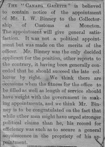 Irwin Binney appointment