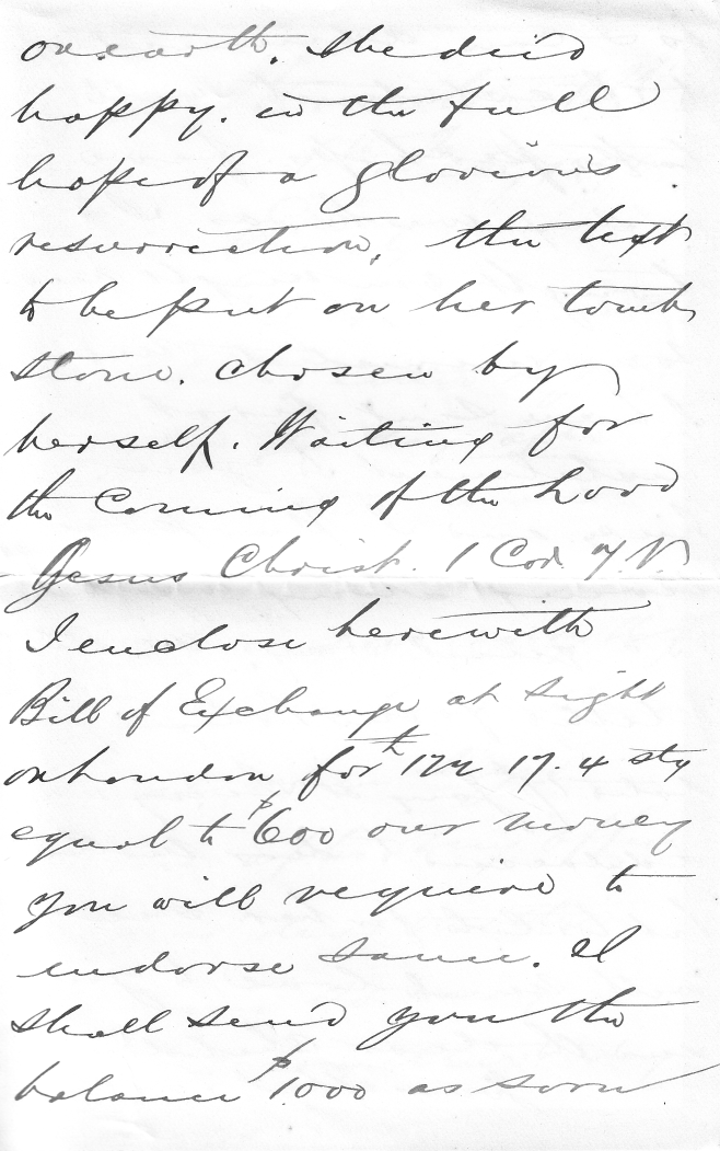 Second letter from Irwine Binney - page 3