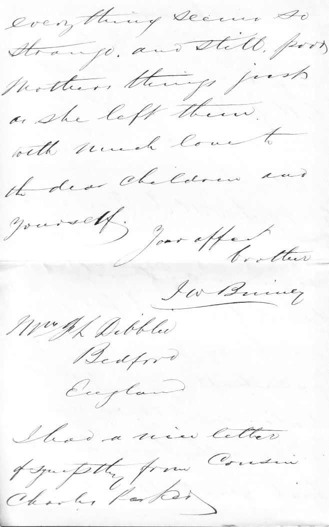 Third letter from Irwine Binney - page 3