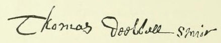 Signature of Thomas Deebell (Dibble) Senior