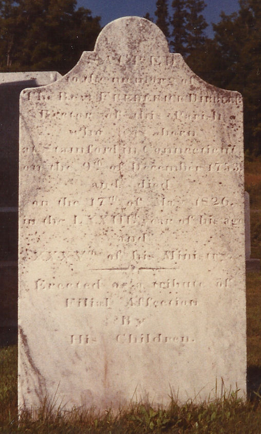 Grave of Rev. Frederick Dibblee in Christ Church, Woodstock, New Brunswick