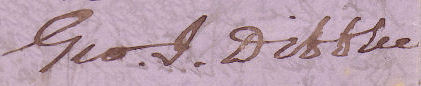 George Jarvis Dibblee's signature