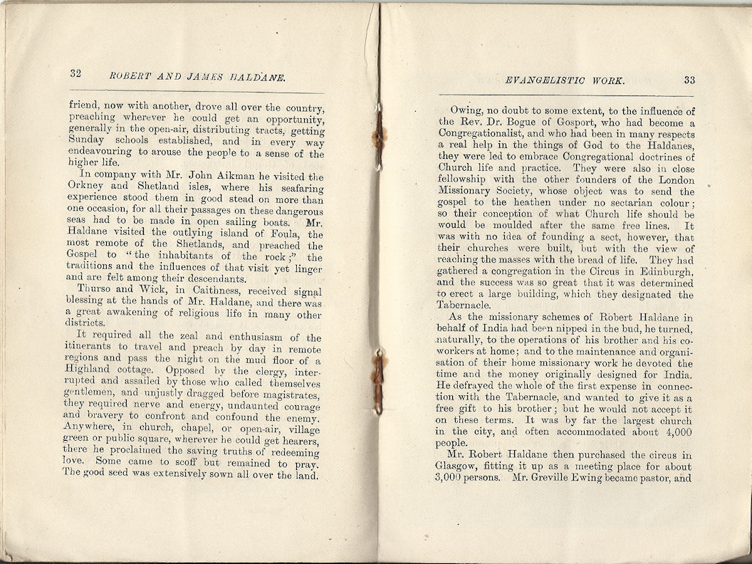 Robert and James Haldane booklet
