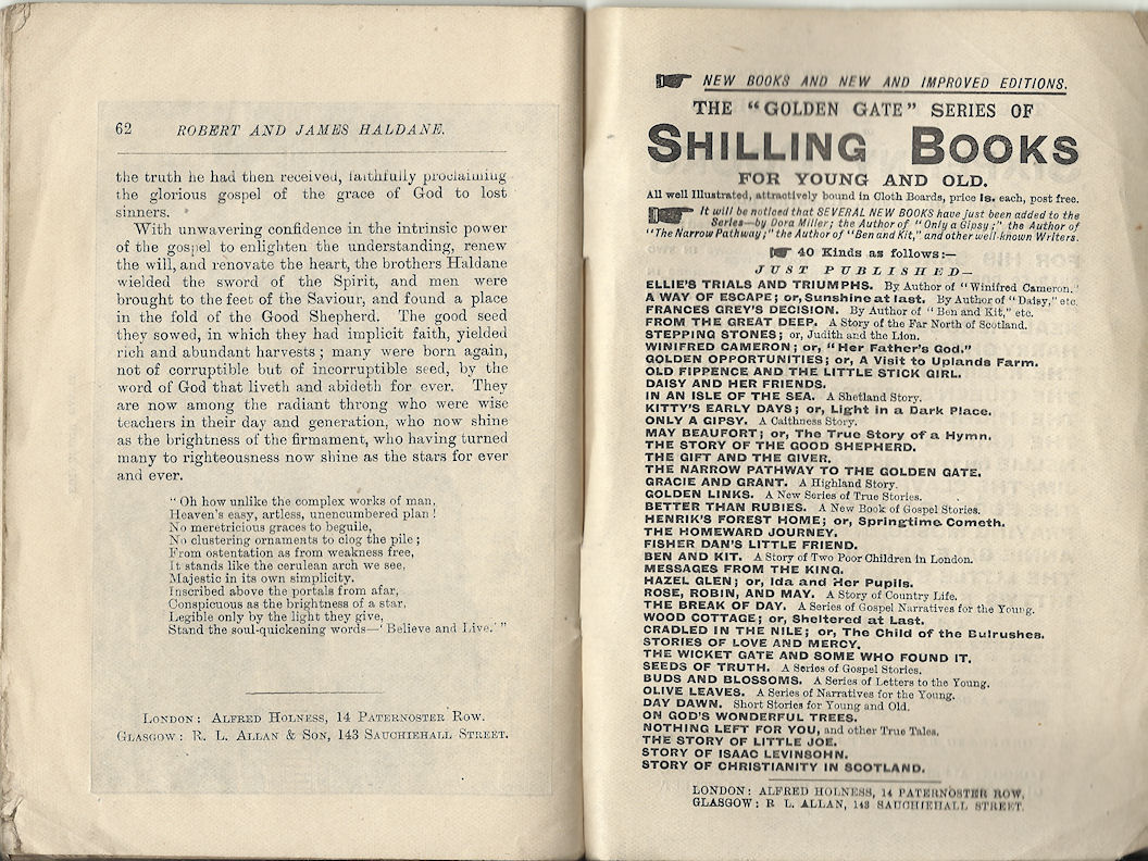 Robert and James Haldane booklet