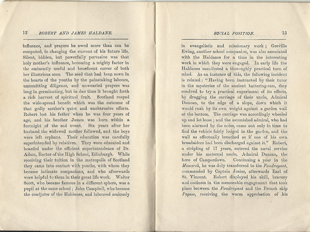 Robert and James Haldane booklet