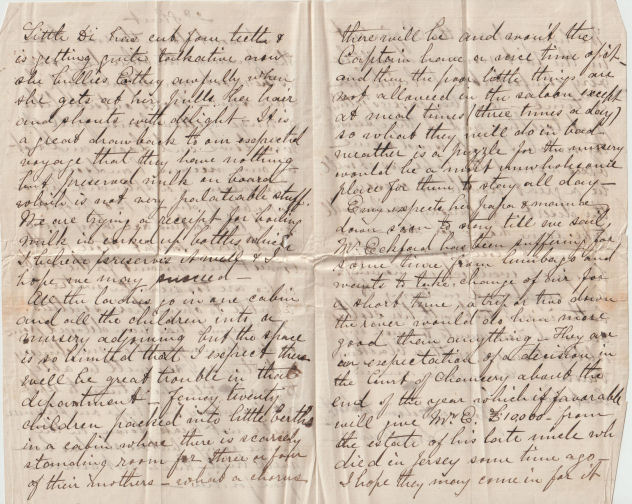 Letter from Andrew Geddes to sister