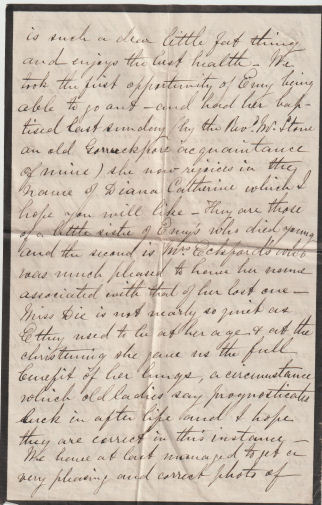 Letter from Andrew Geddes to sister