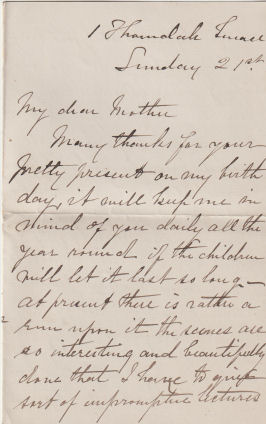 Letter from Andrew Geddes