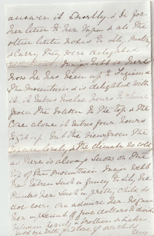Letter from Emily Geddes to mother