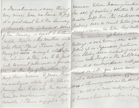 Letter from Emily Geddes to mother