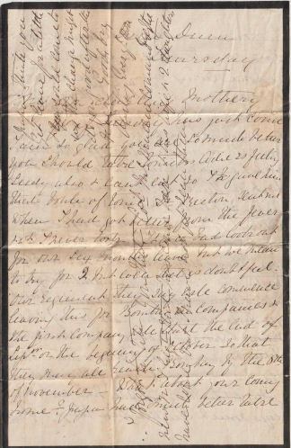 Letter from Emily Geddes to mother