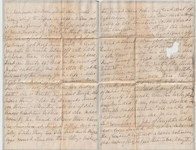 Letter from Emily Geddes to mother