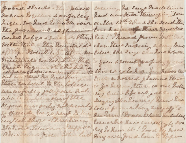 Letter from Emily Geddes to mother