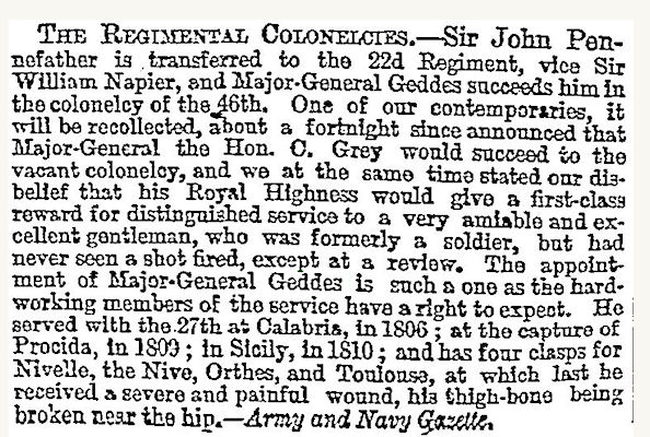 Comment about John Geddes (IV)
