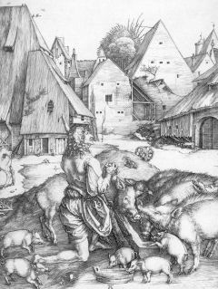 c. 1496 The Prodigal Son by Albrecht Durer (1471-1528)