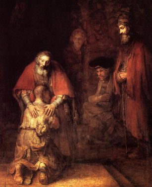 c. 1669 The Return of the Prodigal Son by Rembrandt (1606-1669)
