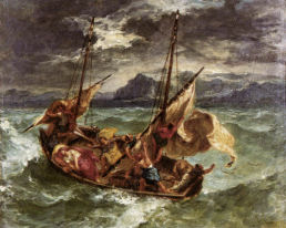 1854 Christ on the Lake of Gennezaret by Eugene Delacroix (1798-1863)