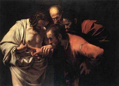 1601-02 The Incredulity of Saint Thomas by Caravaggio (1571-1610)