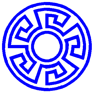 small circular Greek key border