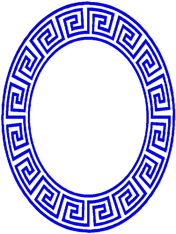 oval Greek key border