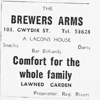 Ad for Brewers Arms