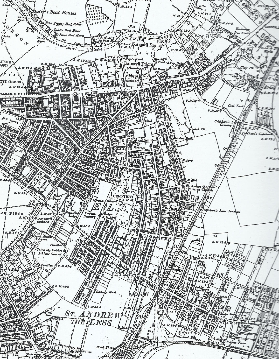 OS map 1889 - Gwydir Street area