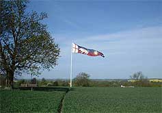 Bosworth Field with banner of Richard III