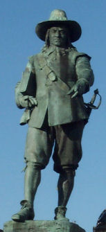 Statue of Oliver Cromwell in St Ives, Cambridgeshire