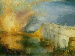 Burning of the Houses of Lords and Commons by Turner