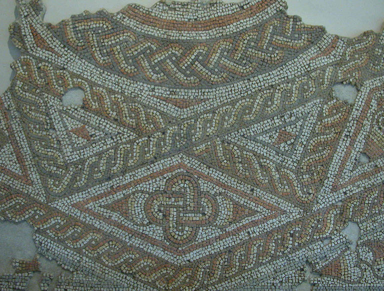 Fishbourne mosaic with Celtic knots