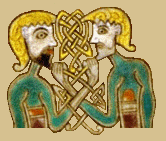 Book of Kells - men pulling beards