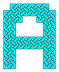 Capital letter as Celtic knot