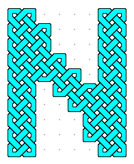 Capital letter as Celtic knot
