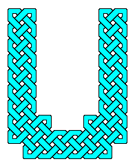 Capital letter as Celtic knot