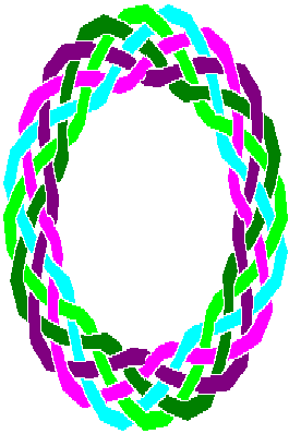 How to make an circular or oval Celtic knot