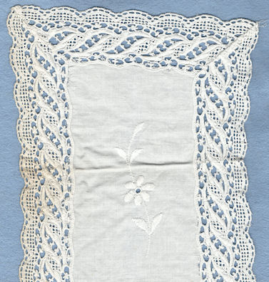 Schiffli machine lace - mat