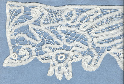 Mixed tape lace - collar