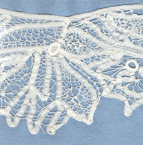Mixed tape lace - collar